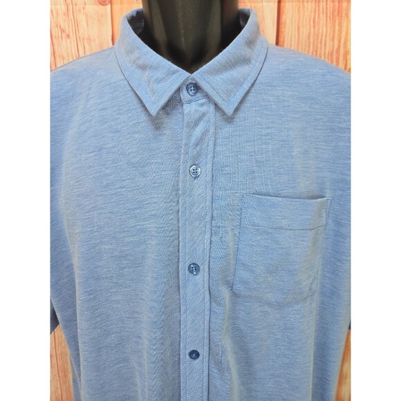 Travis Mathew Mens Blue Button-Up Polo XXL (Thin Fit) - Picture 3 of 7